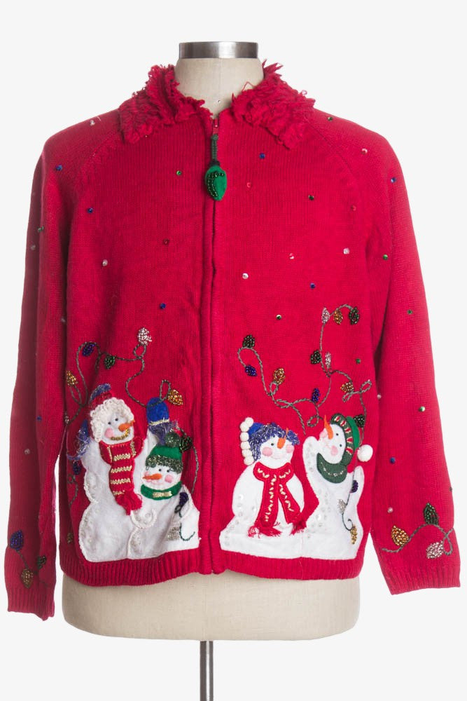 Red Ugly Christmas Cardigan 37605