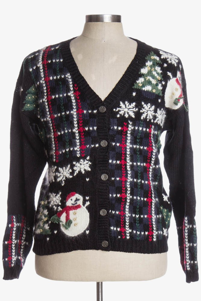 Black Ugly Christmas Cardigan 37867