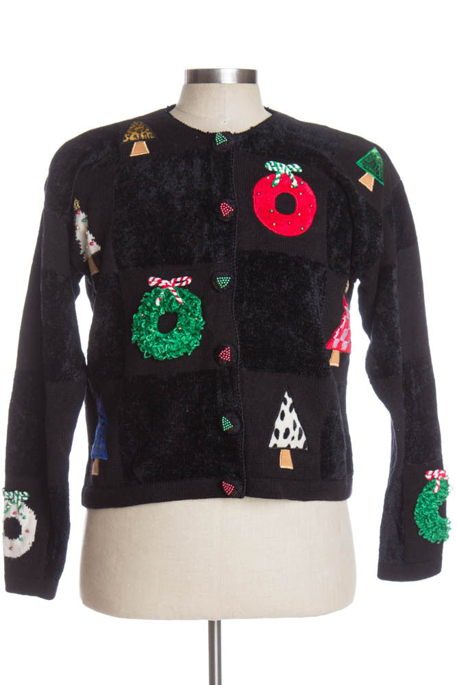 Black Ugly Christmas Cardigan 38237