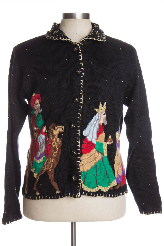 Black Ugly Christmas Cardigan 38257