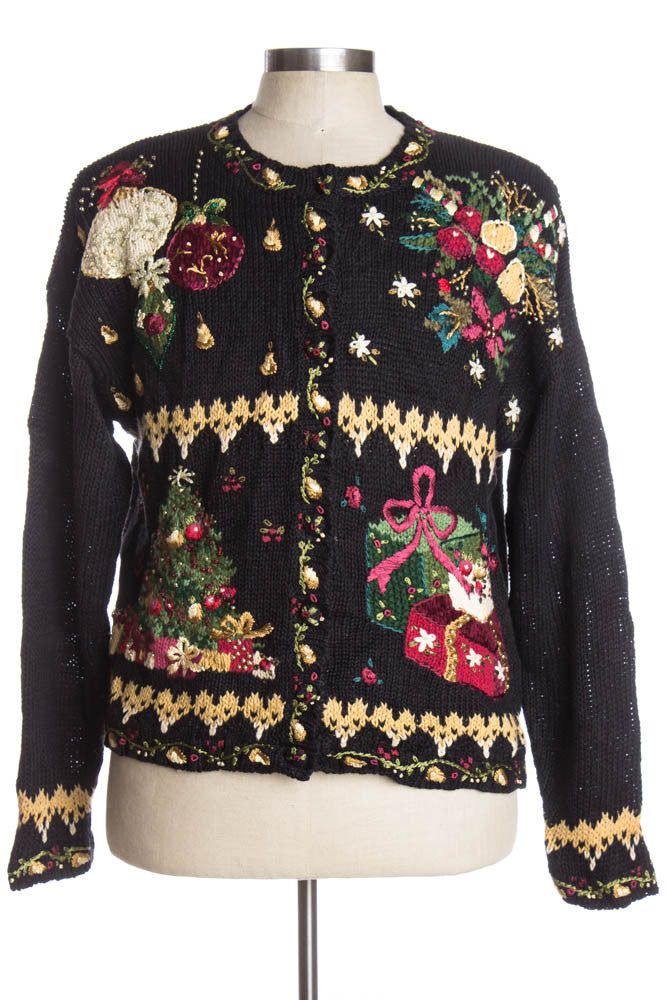 Black Ugly Christmas Cardigan 38444