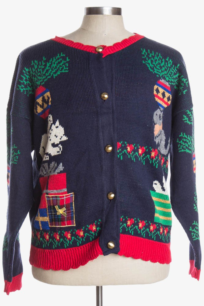 Blue Ugly Christmas Cardigan 38468