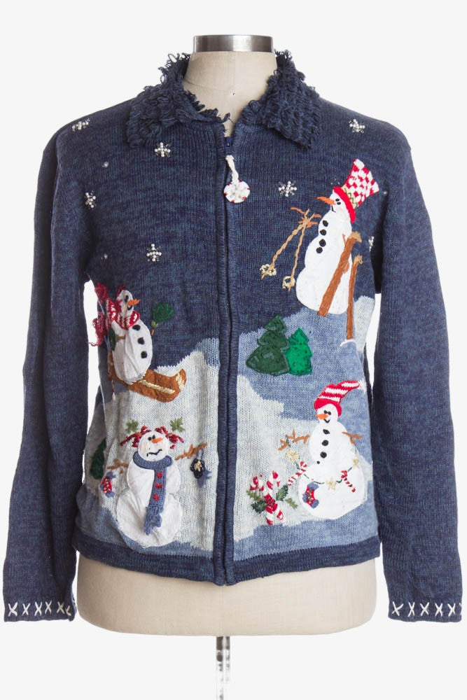 Blue Ugly Christmas Cardigan 38615
