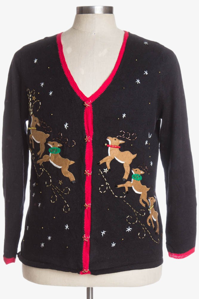 Black Ugly Christmas Cardigan 39060