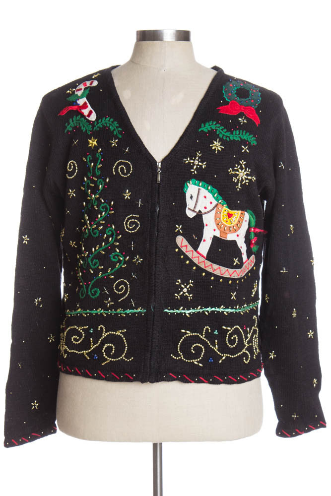 Black Ugly Christmas Cardigan 39114