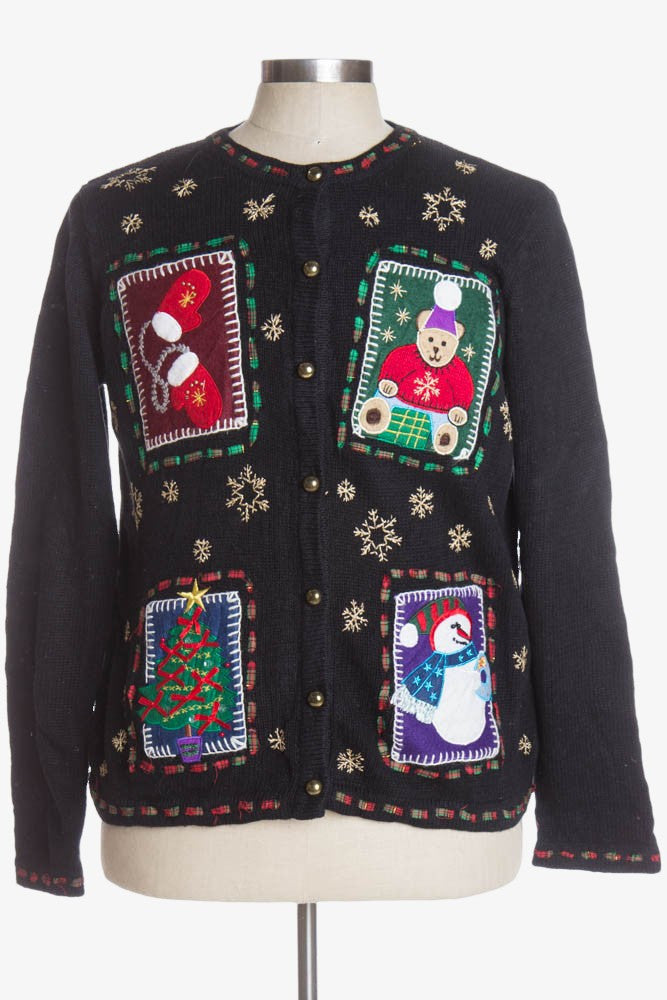 Black Ugly Christmas Cardigan 39194
