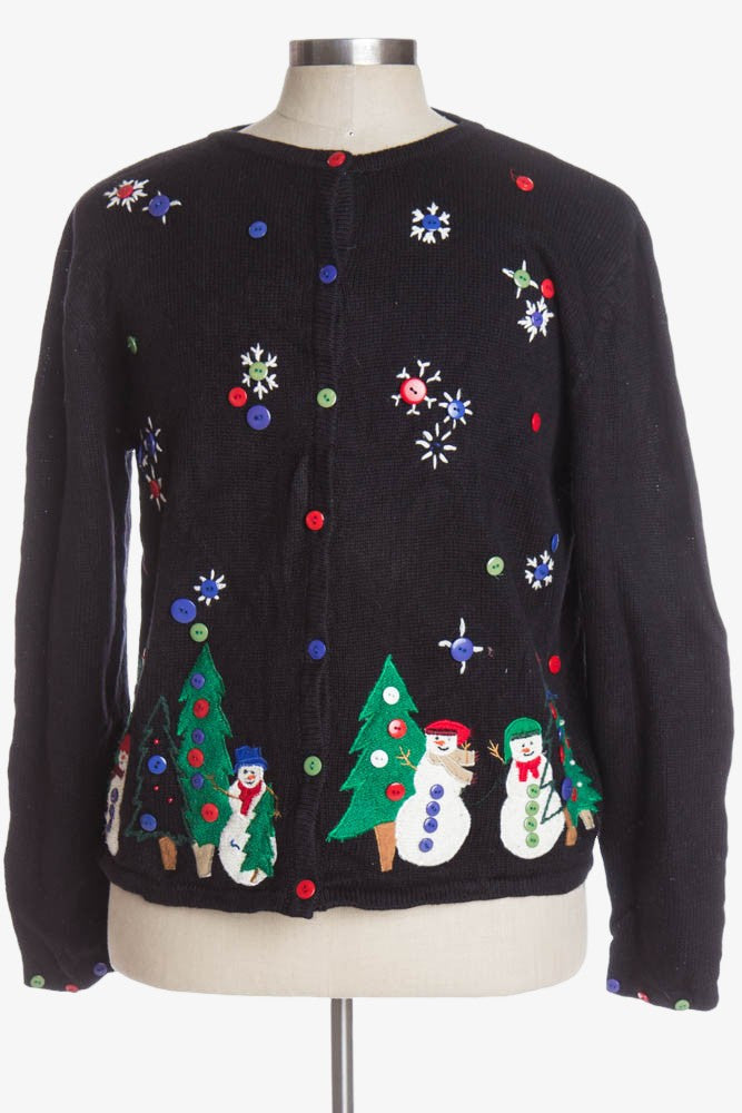 Black Ugly Christmas Cardigan 39232