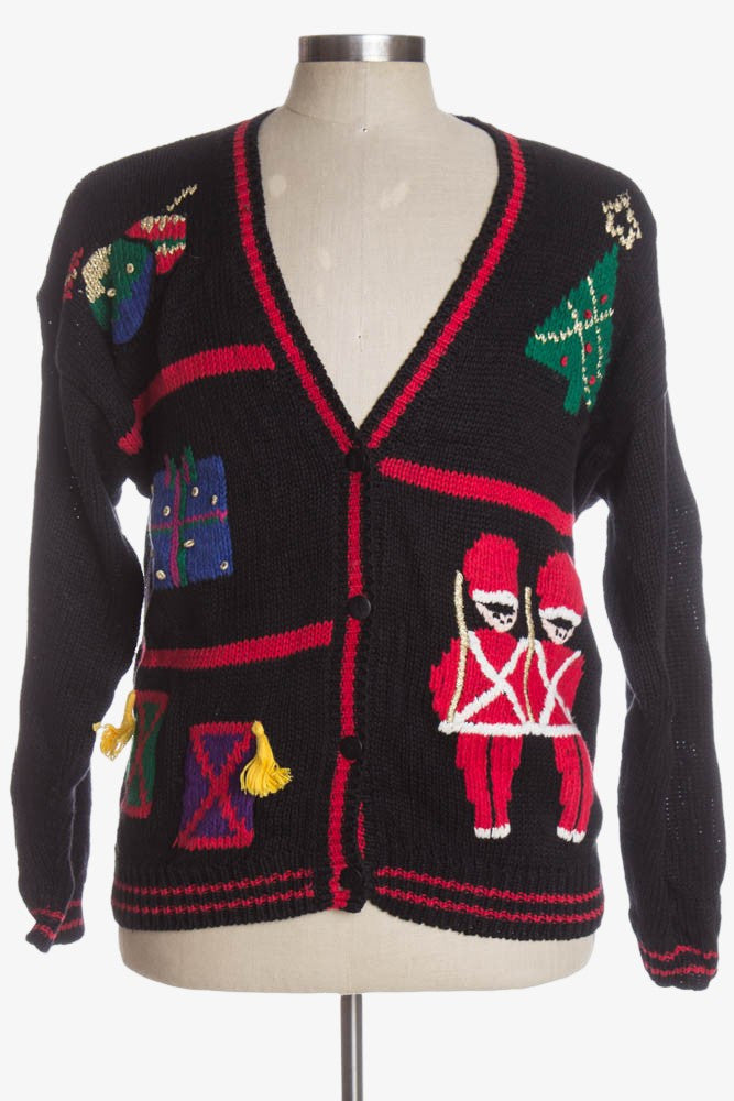 Black Ugly Christmas Cardigan 39386