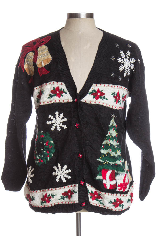 Black Ugly Christmas Cardigan 39394