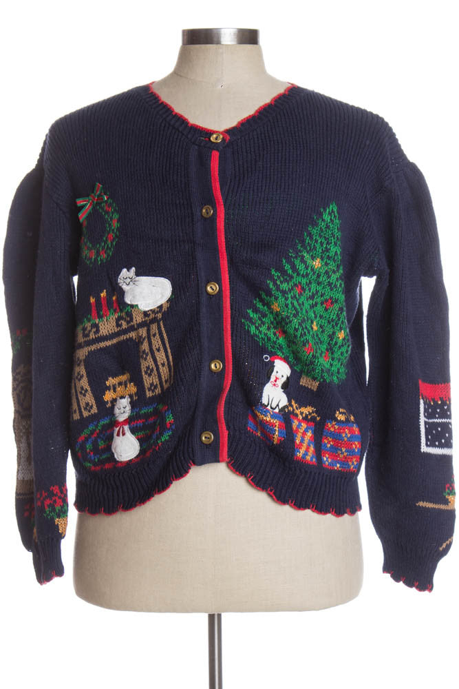Blue Ugly Christmas Cardigan 39396