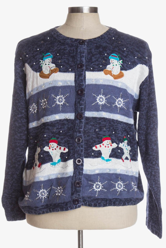 Blue Ugly Christmas Cardigan 39402