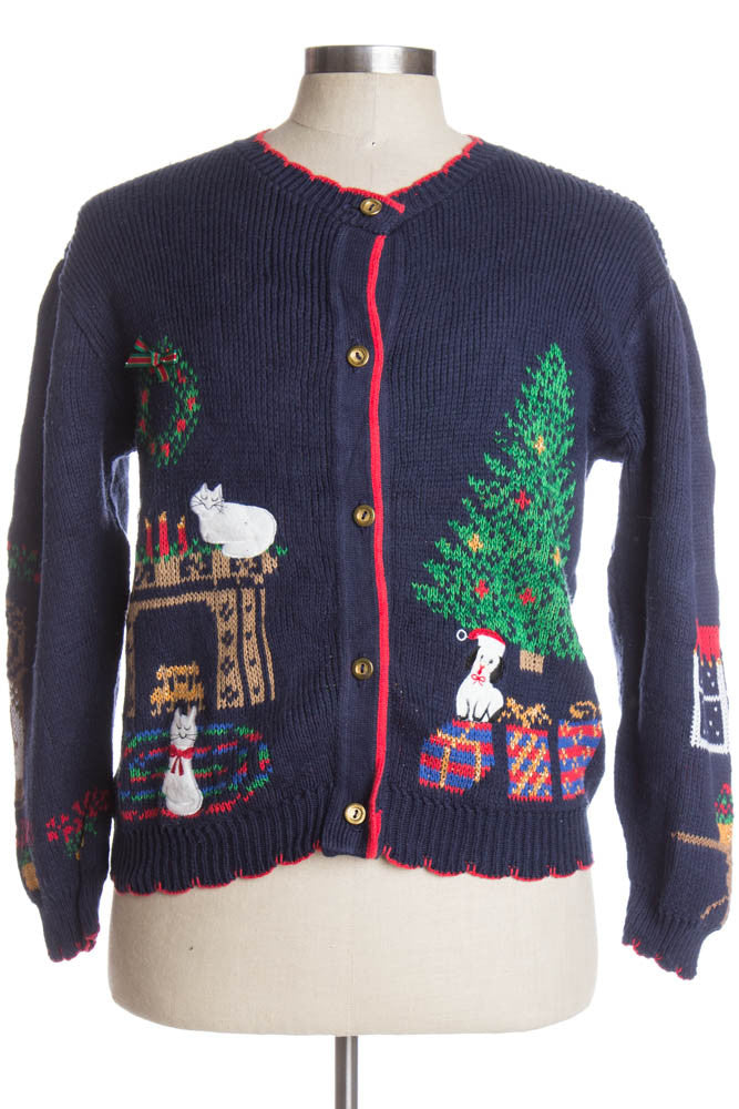 Blue Ugly Christmas Cardigan 39739