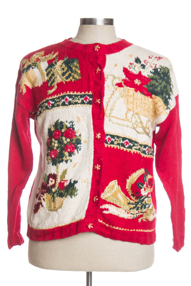 Red Ugly Christmas Cardigan 40105