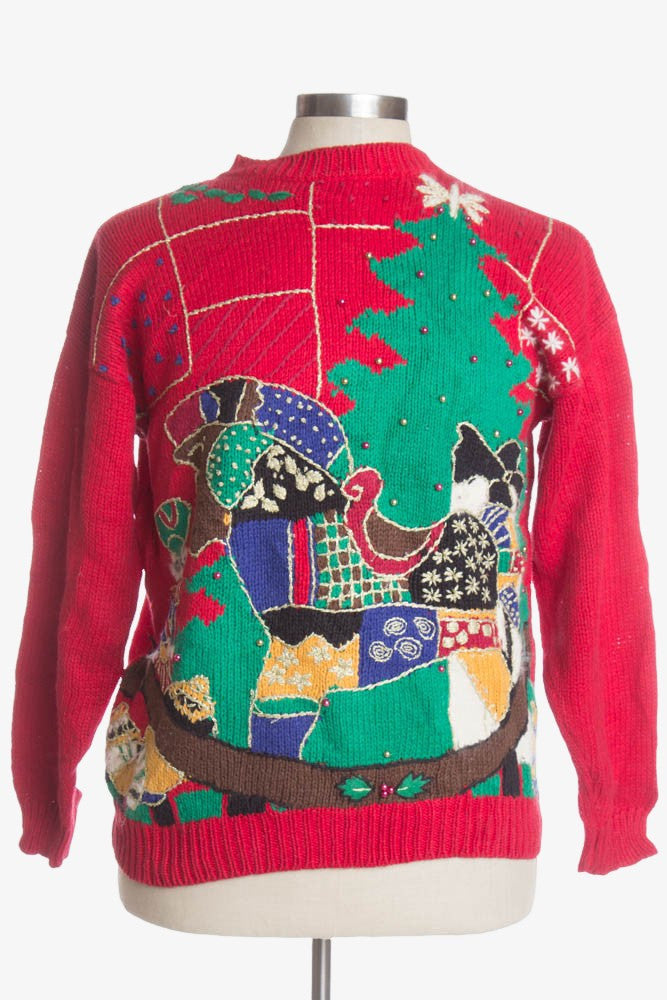 Red Ugly Christmas Cardigan 40373