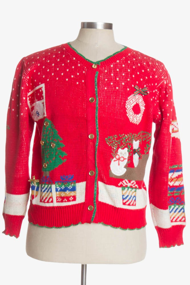 Red Ugly Christmas Cardigan 40958
