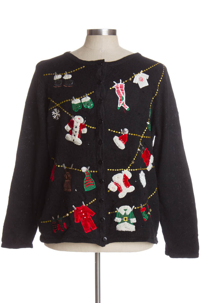 Black Ugly Christmas Cardigan 41067
