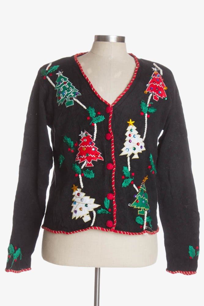 Black Ugly Christmas Cardigan 41415