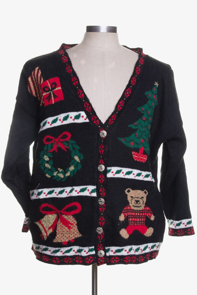 Black Ugly Christmas Cardigan 41560