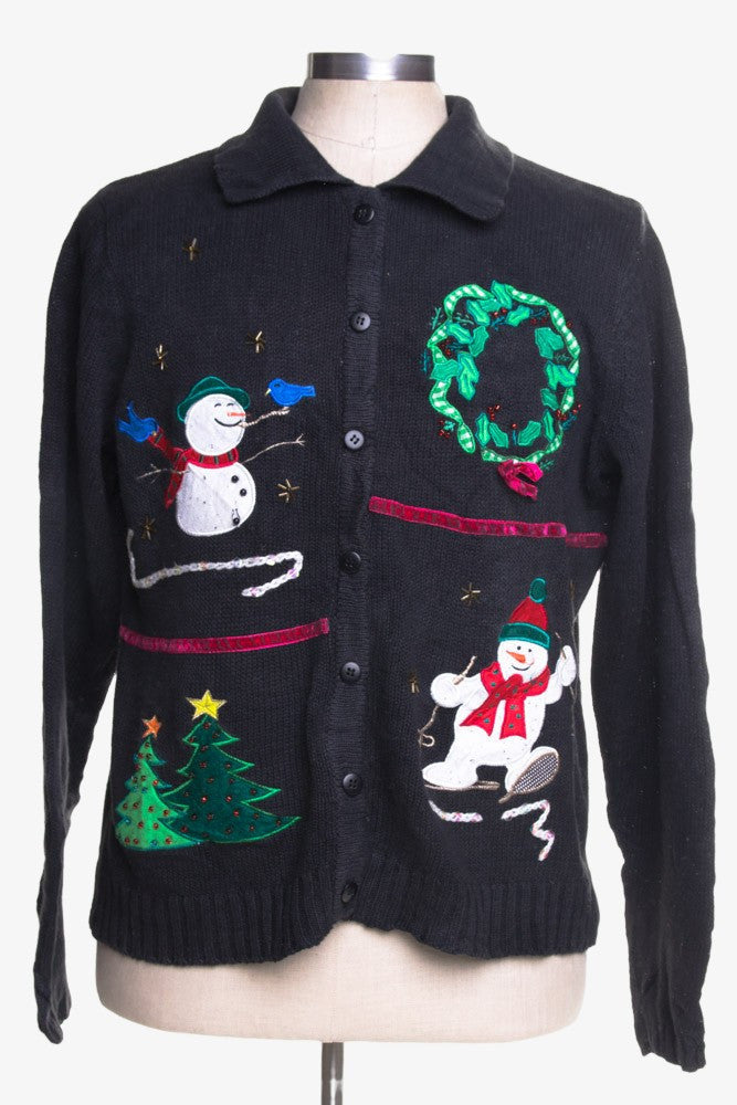 Black Ugly Christmas Cardigan 41614