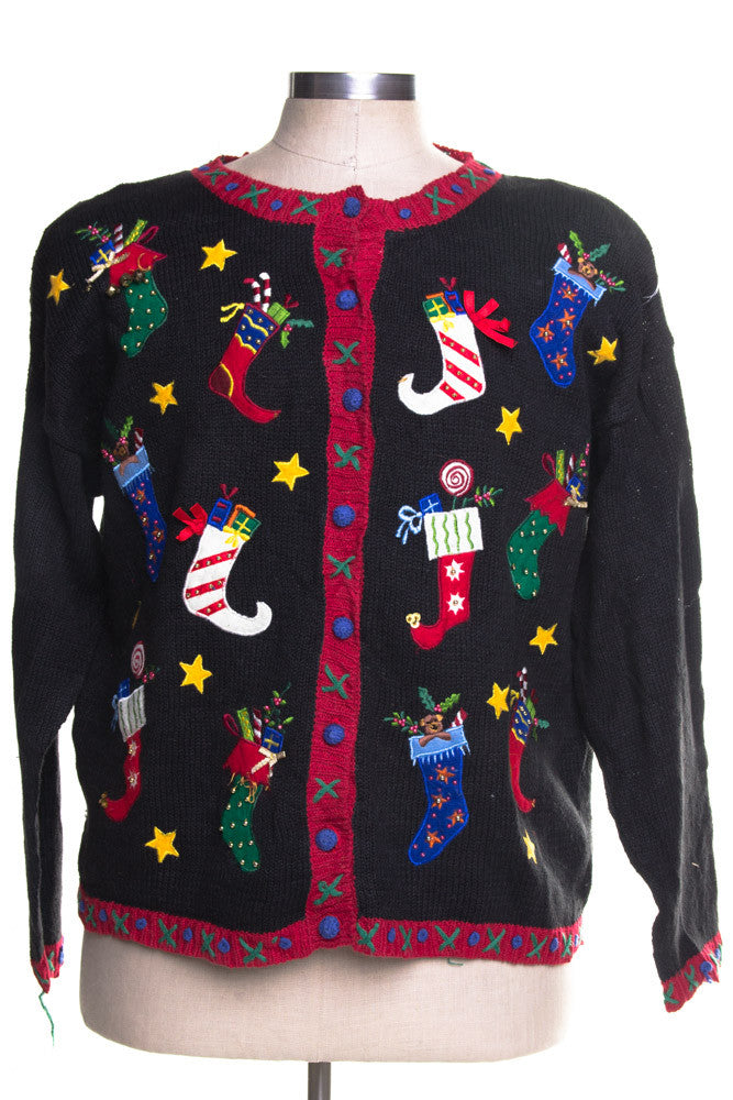 Black Ugly Christmas Cardigan 41630