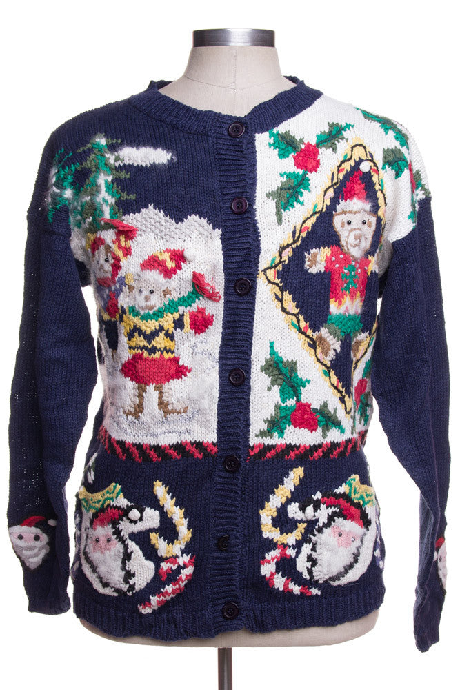 Blue Ugly Christmas Cardigan 41667