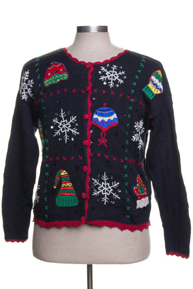 Black Ugly Christmas Cardigan 41759