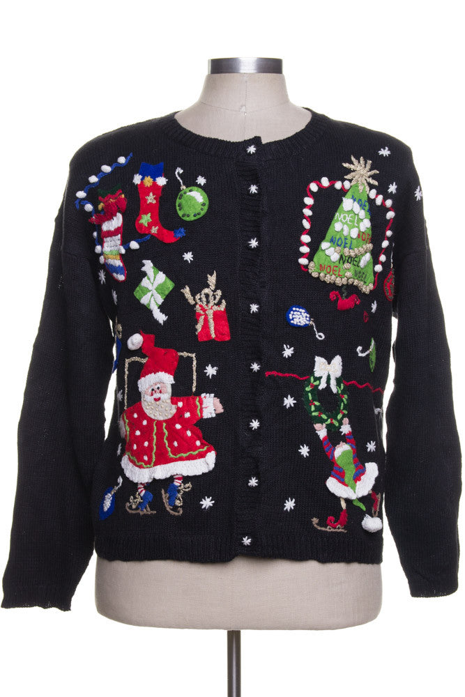 Black Ugly Christmas Cardigan 41793