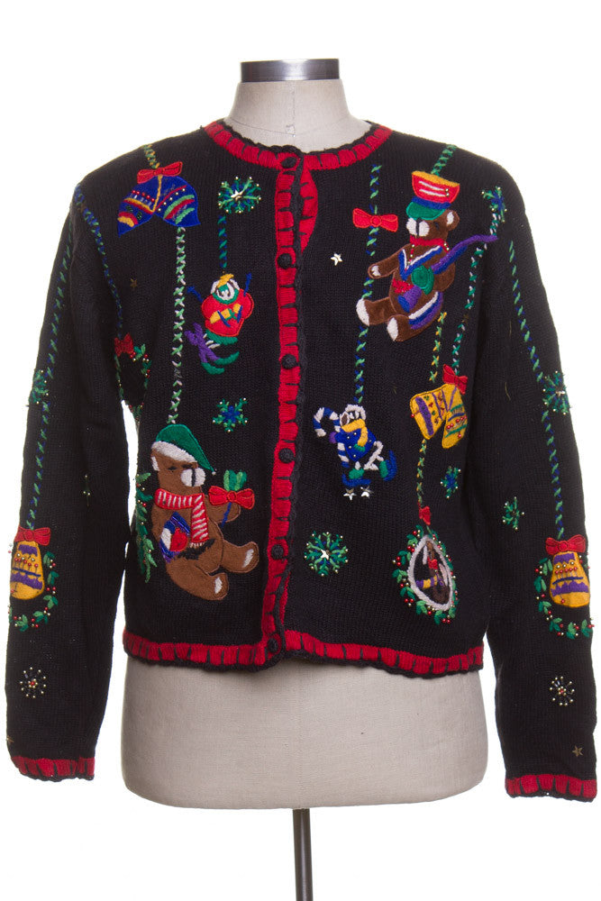 Black Ugly Christmas Cardigan 41839