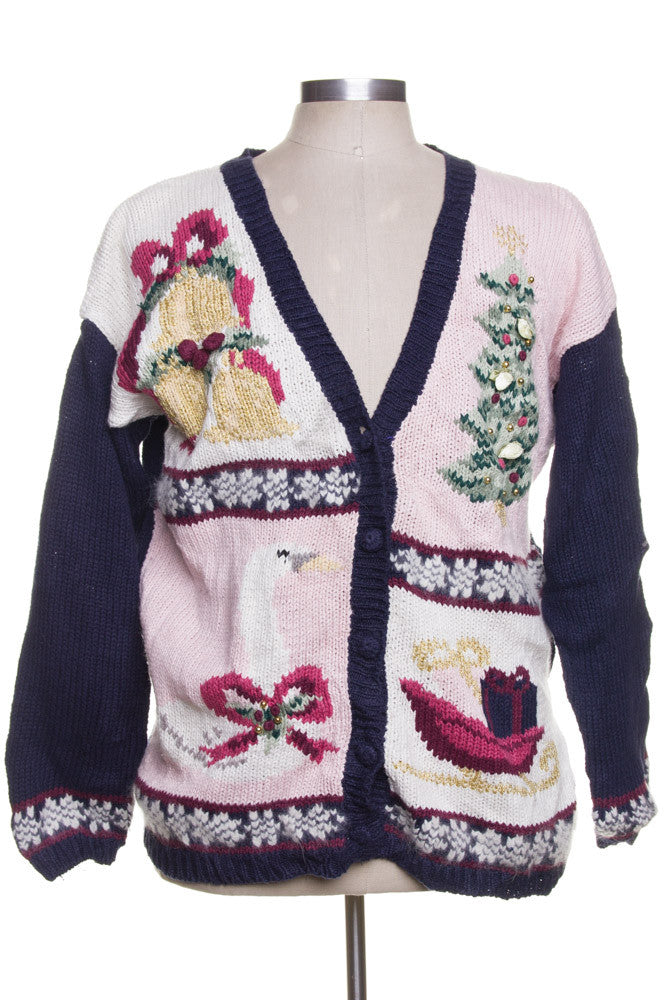 Blue Ugly Christmas Cardigan 41976