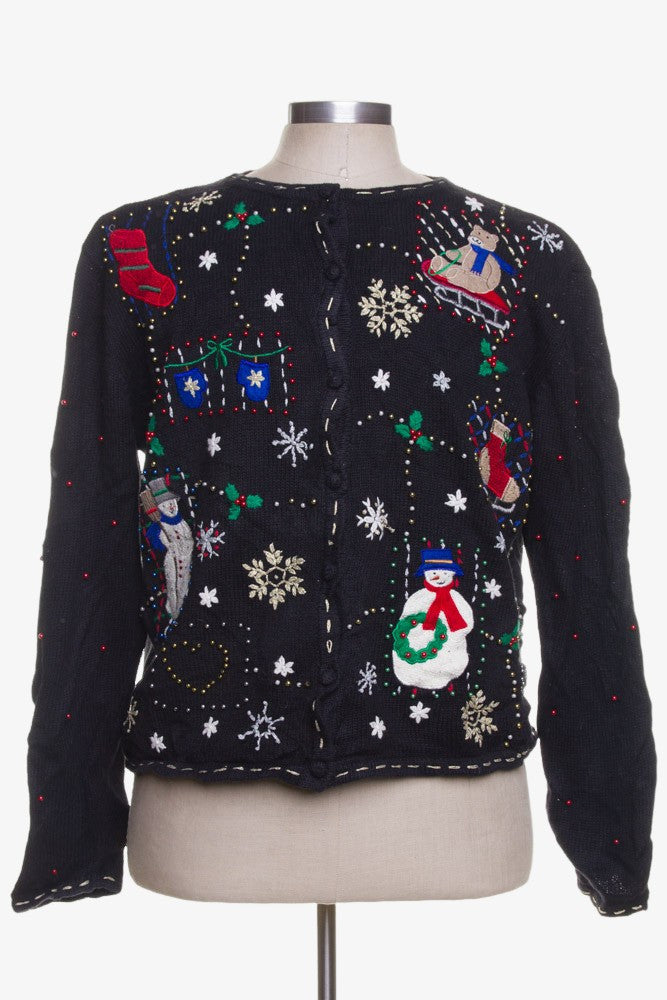 Black Ugly Christmas Cardigan 41983