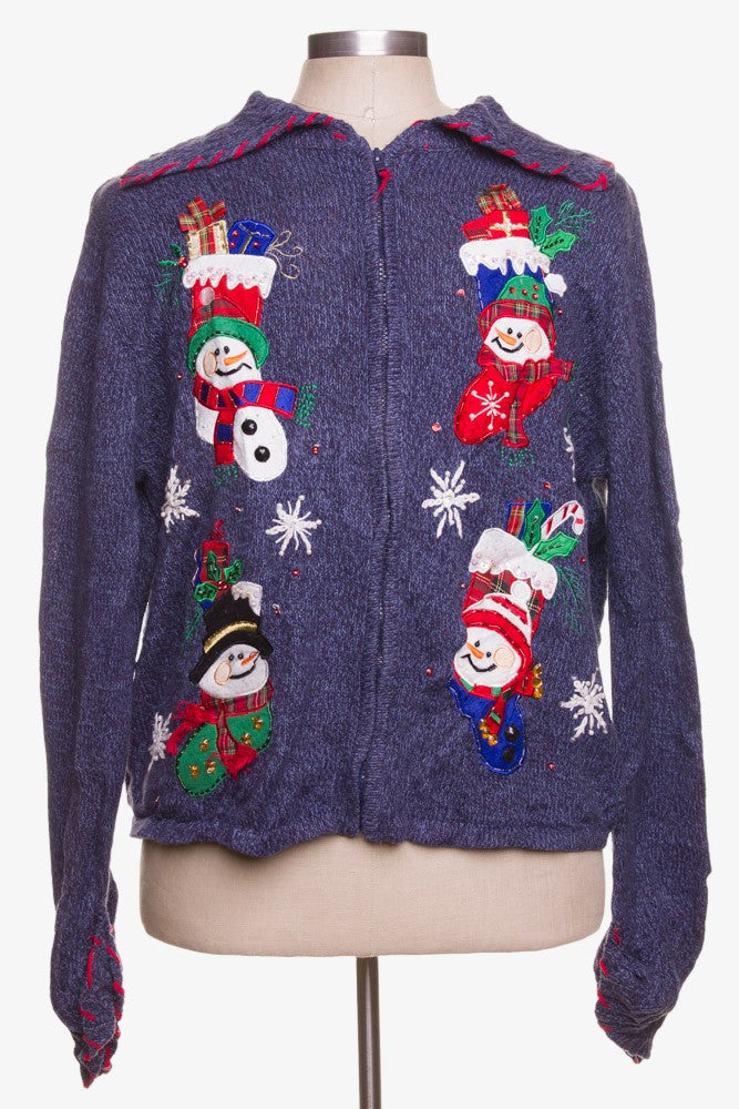 Blue Ugly Christmas Cardigan 41999