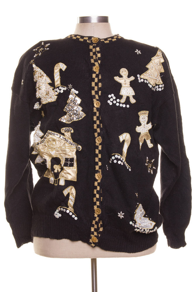 Black Ugly Christmas Cardigan 42043