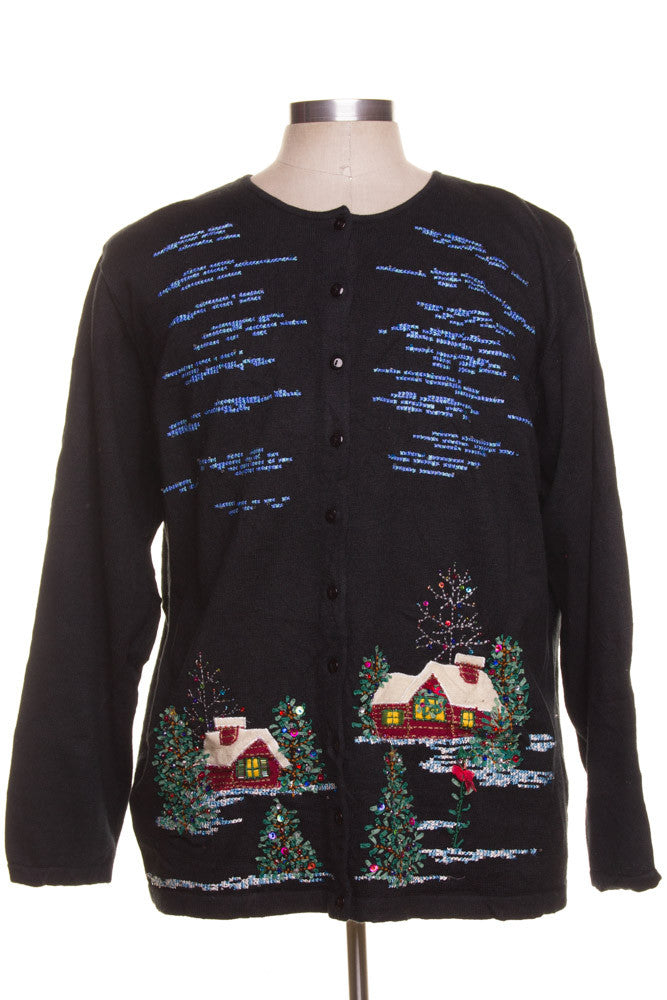 Black Ugly Christmas Cardigan 42164
