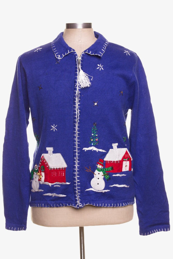 Blue Ugly Christmas Cardigan 42269