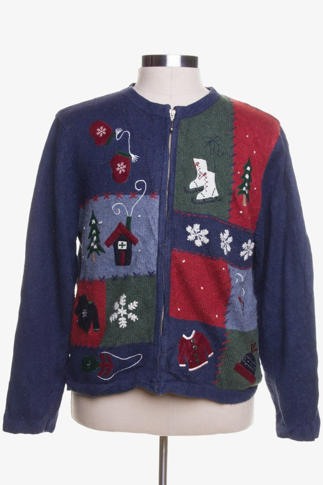 Blue Ugly Christmas Cardigan 42333