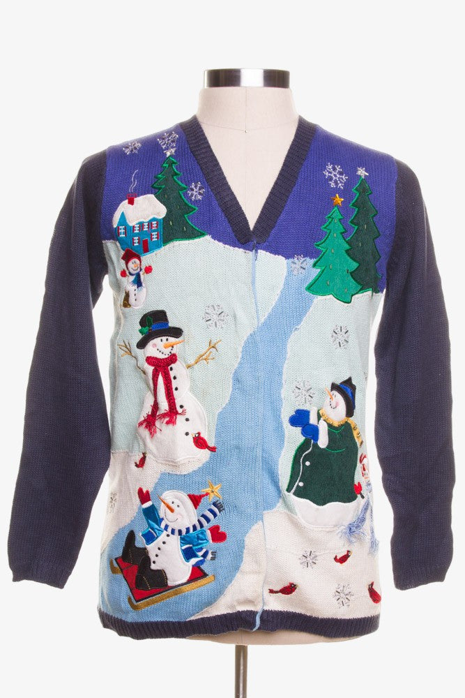 Blue Ugly Christmas Cardigan 42413