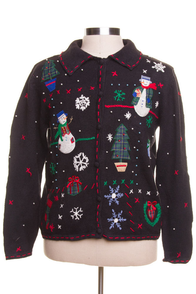 Black Ugly Christmas Cardigan 42427