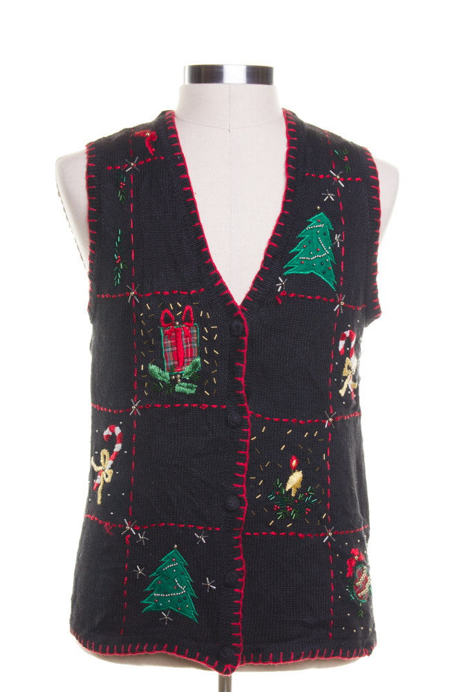 Black Ugly Christmas Vest 42481