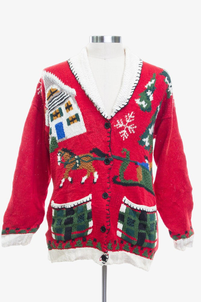 Red Ugly Christmas Cardigan 42585