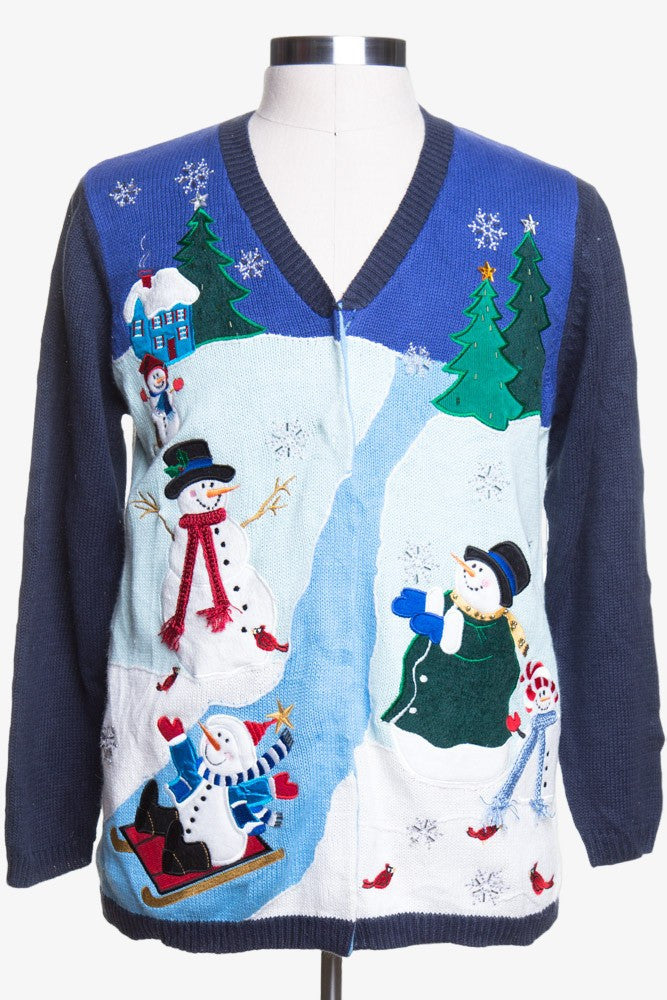Blue Ugly Christmas Cardigan 42665