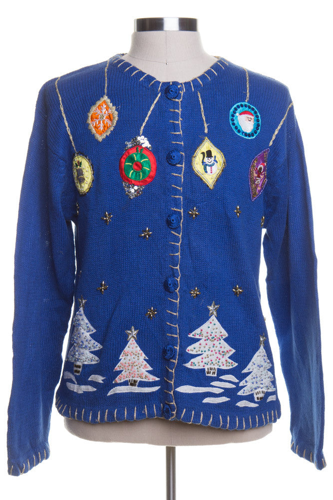 Blue Ugly Christmas Cardigan 42700
