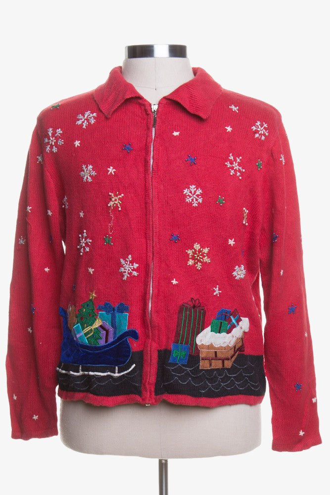 Red Ugly Christmas Cardigan 42724