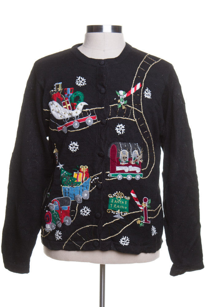 Black Ugly Christmas Cardigan 42834