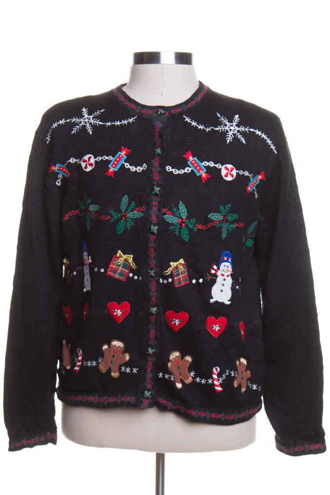 Black Ugly Christmas Cardigan 42837