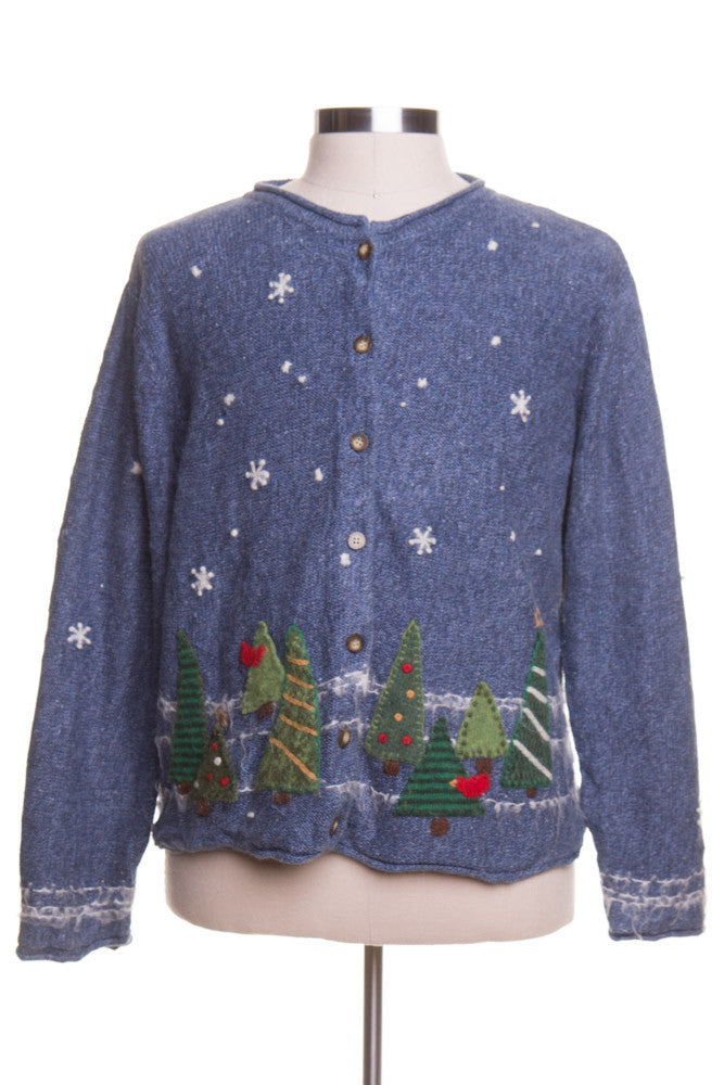 Blue Ugly Christmas Cardigan 42899
