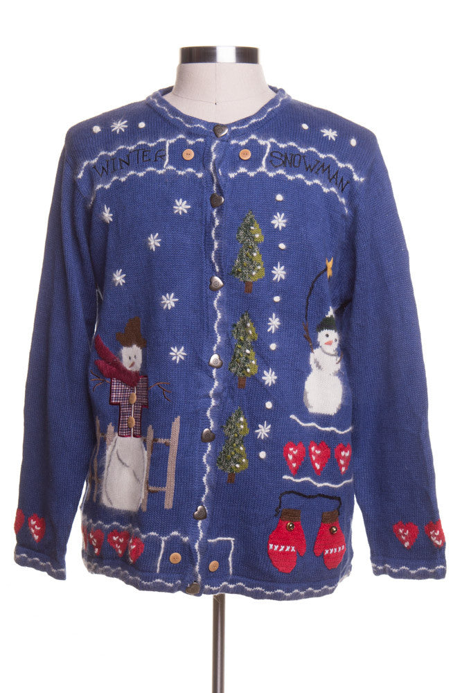 Blue Ugly Christmas Cardigan 42951