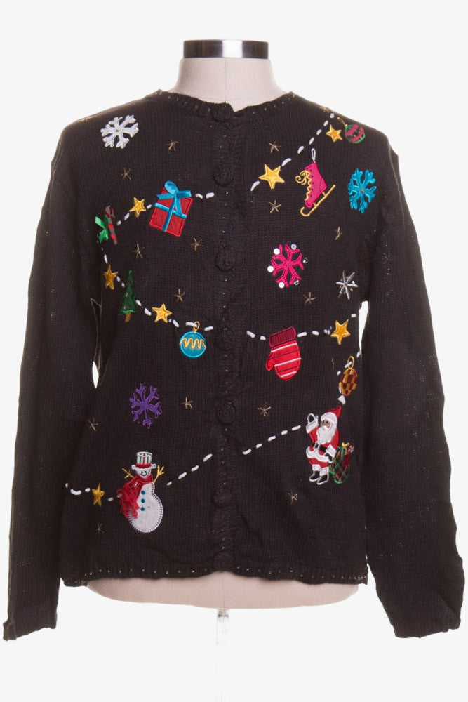 Black Ugly Christmas Cardigan 43317