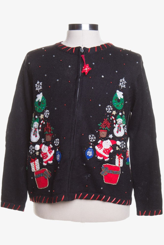 Black Ugly Christmas Cardigan 43432