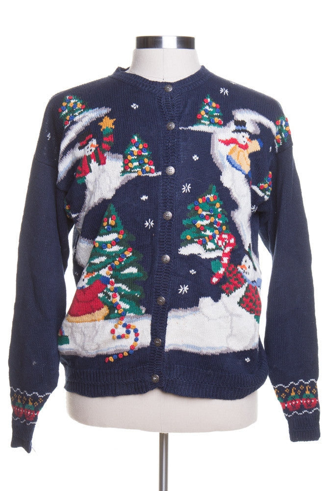 Blue Ugly Christmas Cardigan 43436