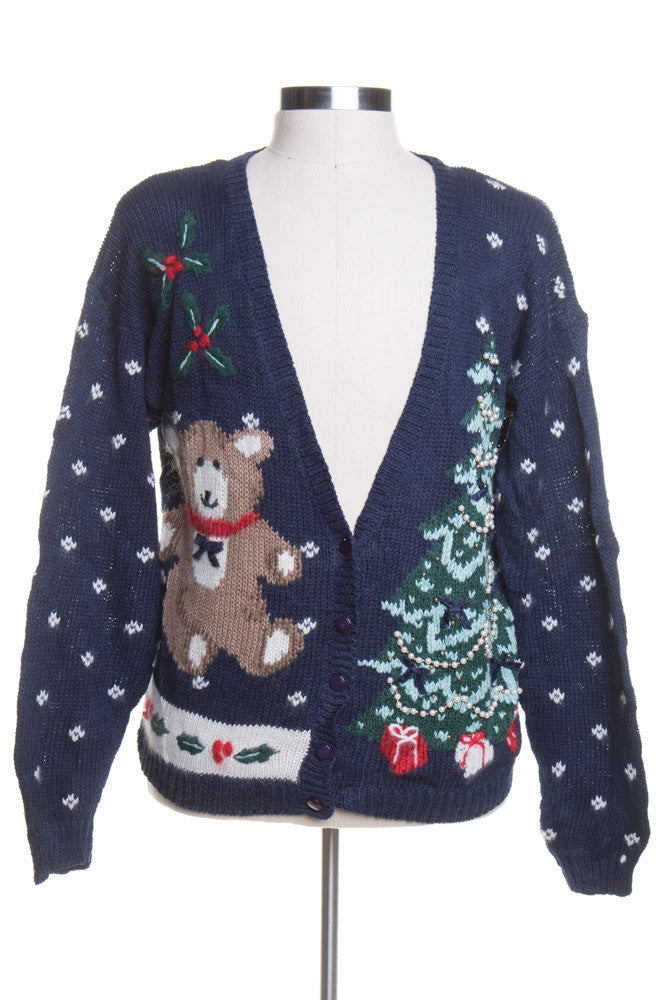Blue Ugly Christmas Cardigan 43612
